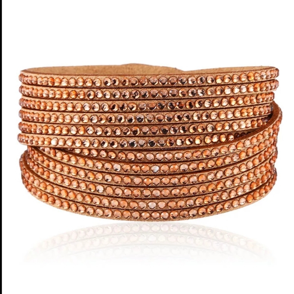 NEW - Multi Layered Faux Leather Wrap Bracelet